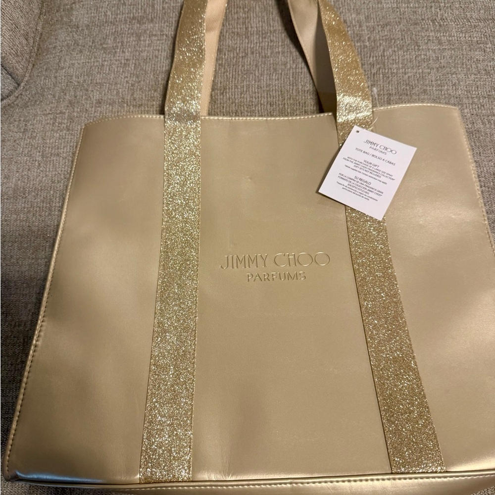 Jimmy Choo Gold Tote Bag